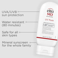 EltaMD Facial Sunscreen 4.0 oz. EltaMD UV Pure Broad-Spectrum SPF 47 - Skin Type Solutions