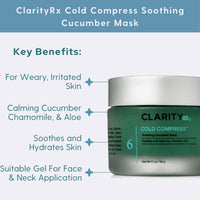 ClarityRx Facial Mask ClarityRx Cold Compress Soothing Cucumber Mask - Skin Type Solutions