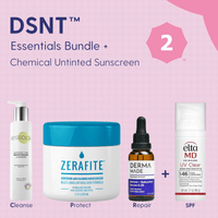 Skin Type Solutions Skincare Bundle Chemical Untinted Sunscreen DSNT 2 Acne - Essentials Bundle - Skin Type Solutions