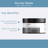 Derma Made Facial Pads 50 Pads Derma Made AHA+BHA Peel Pads - Skin Type Solutions