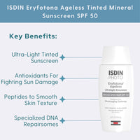 ISDIN Facial Sunscreen 3.4 fl. oz. ISDIN Eryfotona Ageless Tinted Mineral Sunscreen SPF 50 - Skin Type Solutions