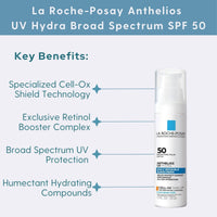 La Roche-Posay Facial Sunscreen 1.7 fl. oz. La Roche-Posay Anthelios UV Hydra Broad Spectrum SPF 50 - Skin Type Solutions