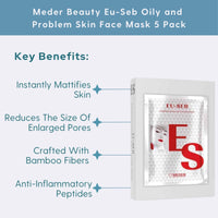 Meder Beauty Facial Mask 5-Pack Meder Beauty Eu-Seb Oily and Problem Skin Face Mask 5 Pack - Skin Type Solutions
