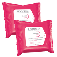 Bioderma Makeup Remover 2x25 Wipes Bioderma Sensibio H2O Wipes - Skin Type Solutions