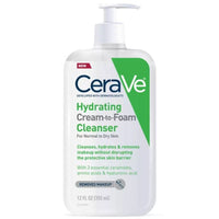 Cerave Facial Cleanser 12 oz. CeraVe Hydrating Cream to Foam Cleanser for Normal to Dry Skin - Skin Type Solutions