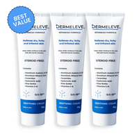 Dermeleve Lotions & Moisturizers 60g - 3 Pack Dermeleve Steroid Free Anti-Itch Soothing Cream 60g - Skin Type Solutions