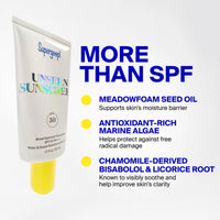 Supergoop unseen sunscreen spf50 at skin type solutions key ingredients