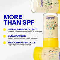 Supergood unseen sunscreen stick SPF40 at skin type solutions key ingredients