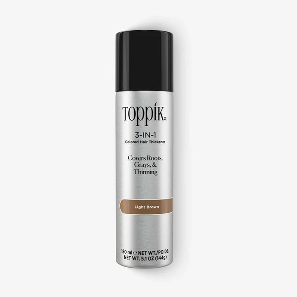 Toppik SkinCare 5.1 oz/144g bottle Toppik Colored Hair Thickener - LIGHT BROWN - Skin Type Solutions