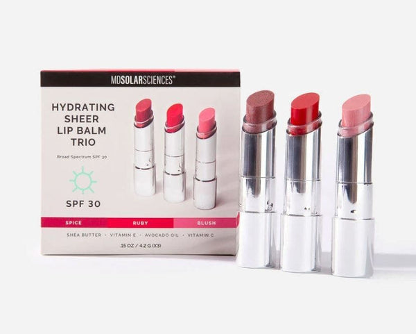 MDSolarSciences Color Cosmetics with SPF MDSolarSciences Hydrating Sheer Lip Balm SPF 30 Trio (The Vivids) - Skin Type Solutions