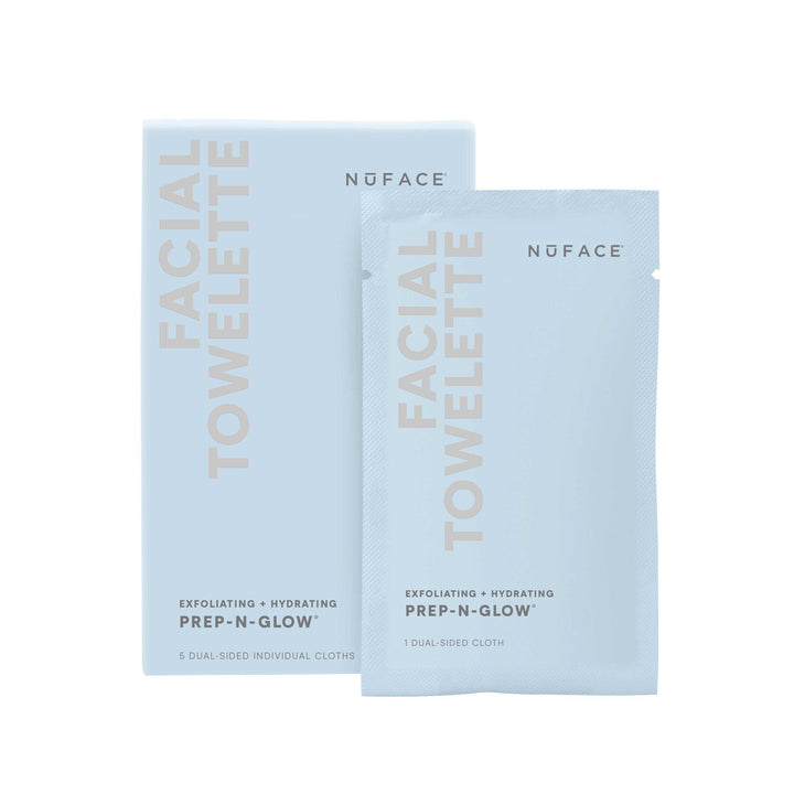 NuFACE Prep-N-Glow Exfoliating & Hydrating Facial Wipes NuFACE 5-Pack Shop at Skin Type Solutions