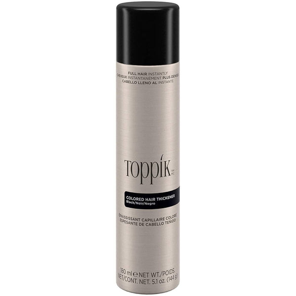 Toppik SkinCare 5.1 oz/144g bottle Toppik Colored Hair Thickener - BLACK - Skin Type Solutions