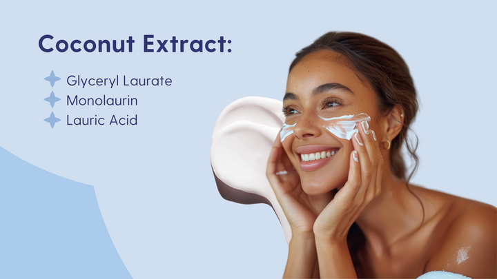 Glyceryl laurate and lauric acid in skin care