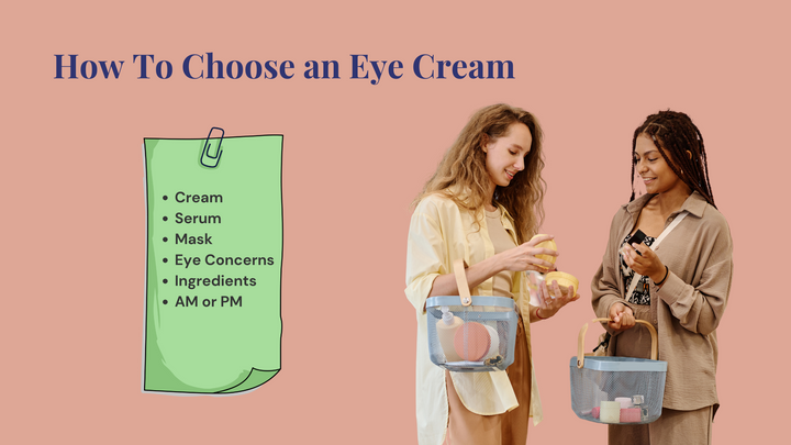 Two women shopping for the best eye cream