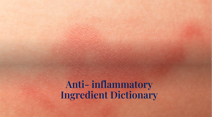Anti-inflammatory ingredient dictionary