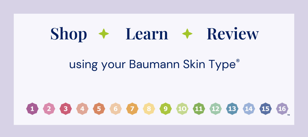 Shop for skincare with skin type