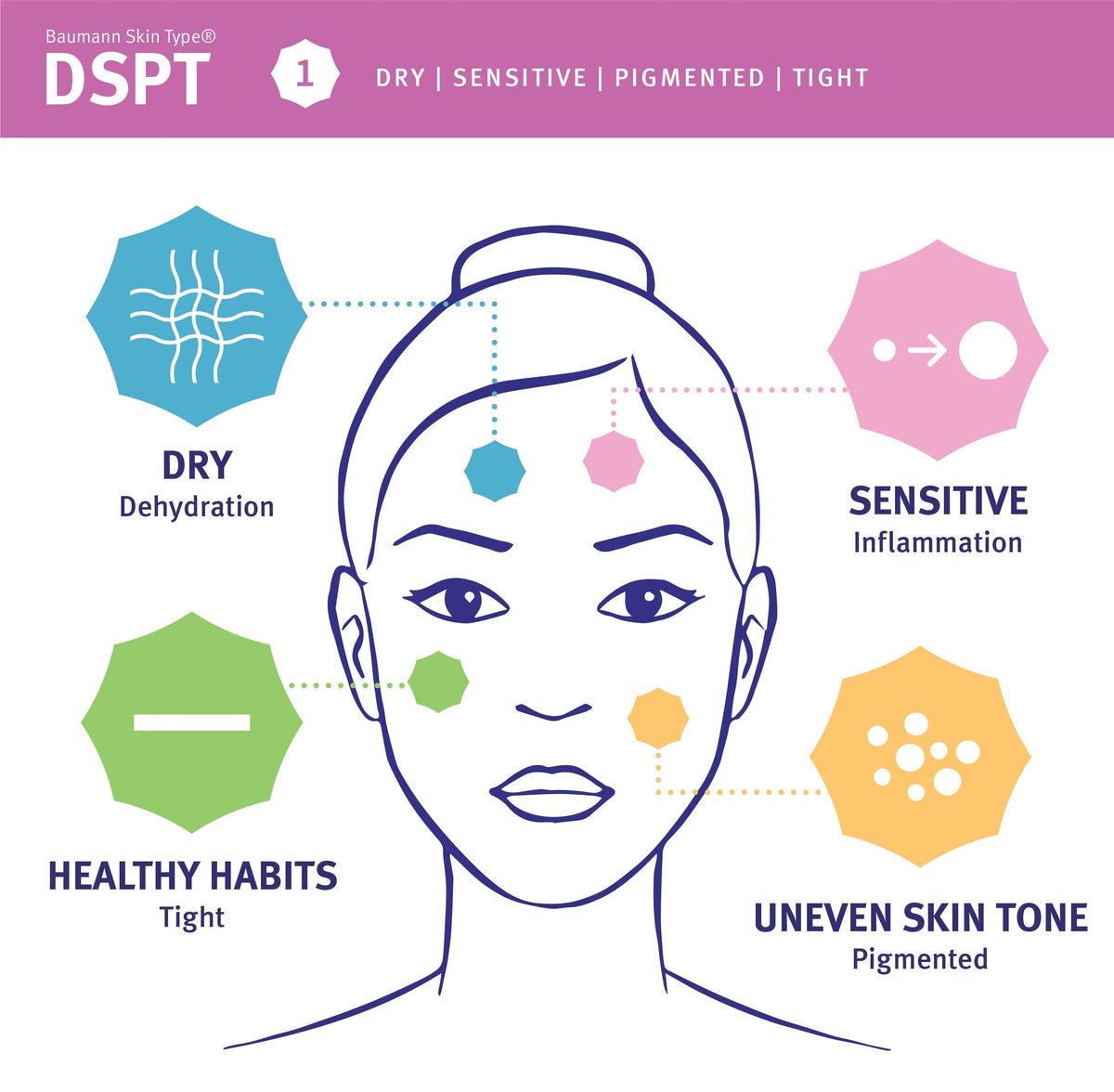 Baumann Skin Type 1: DSPT