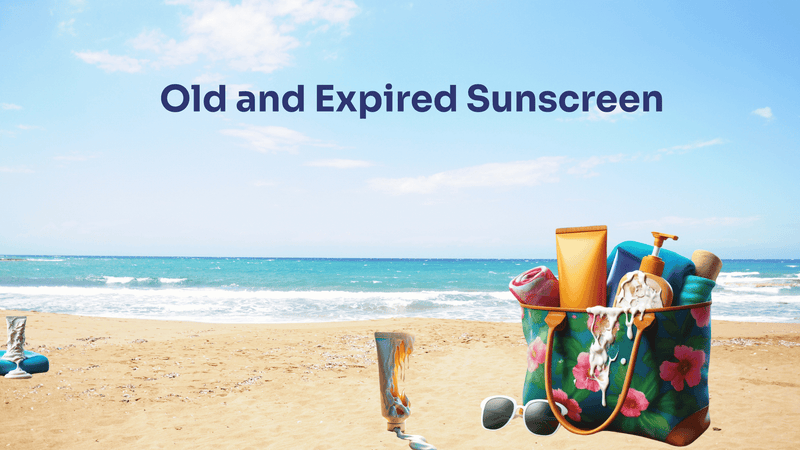 Sunscreen melting in the heat on the beach