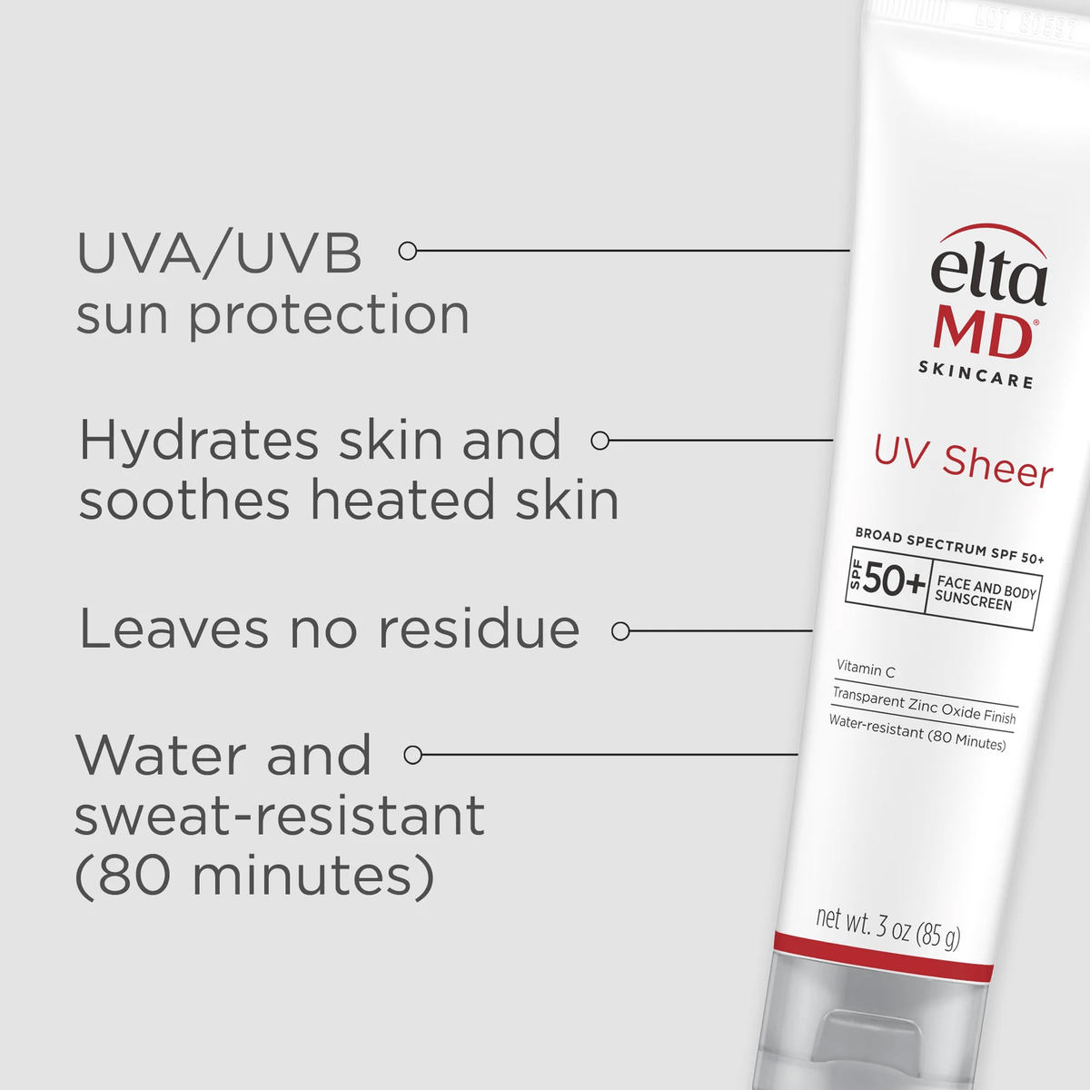EltaMD Facial Sunscreen EltaMD UV Sheer Broad-Spectrum SPF 50+ - Skin Type Solutions