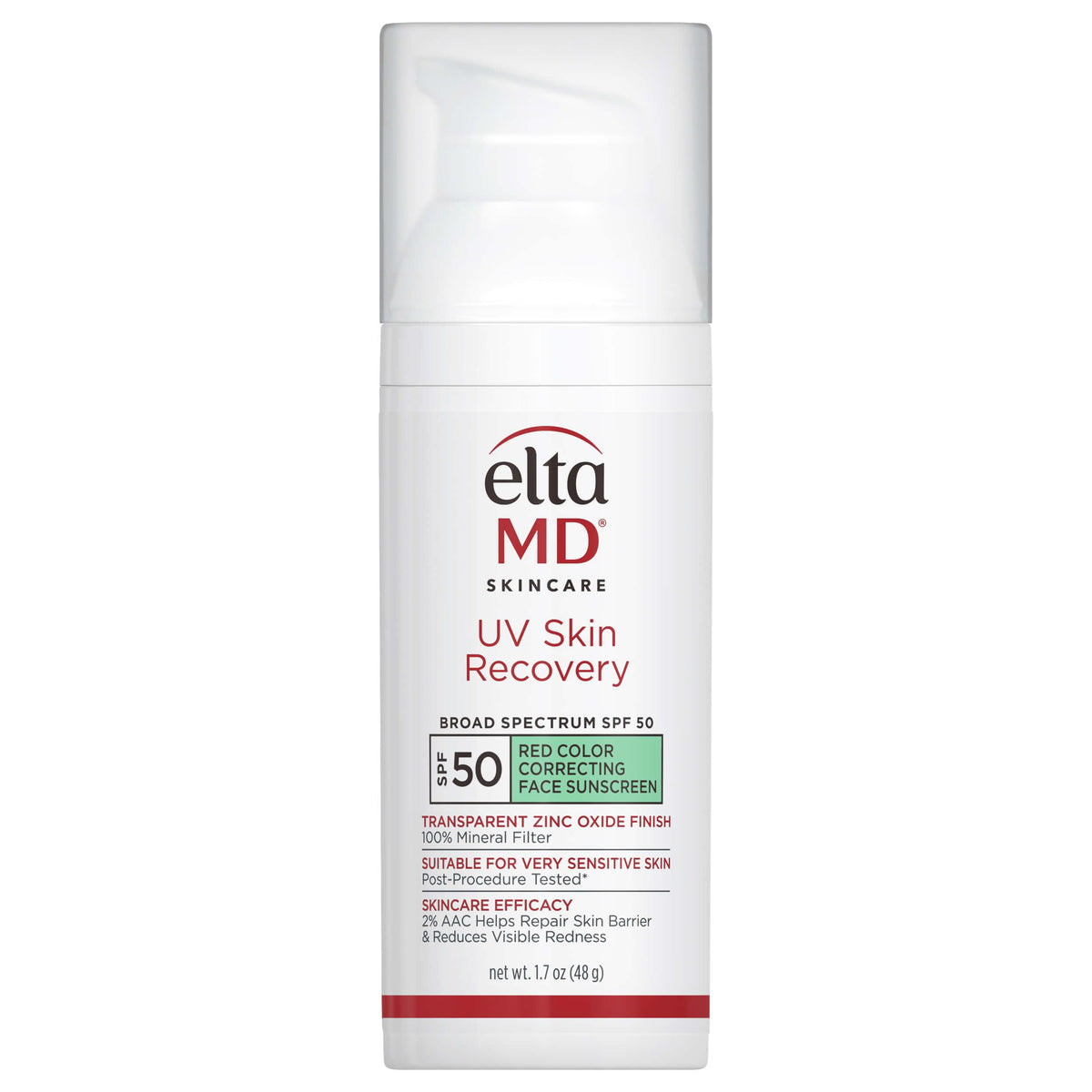 EltaMD Face & Body Sunscreen EltaMD UV Skin Recovery Red Color Correcting Green Tint Broad Spectrum SPF 50 - Skin Type Solutions