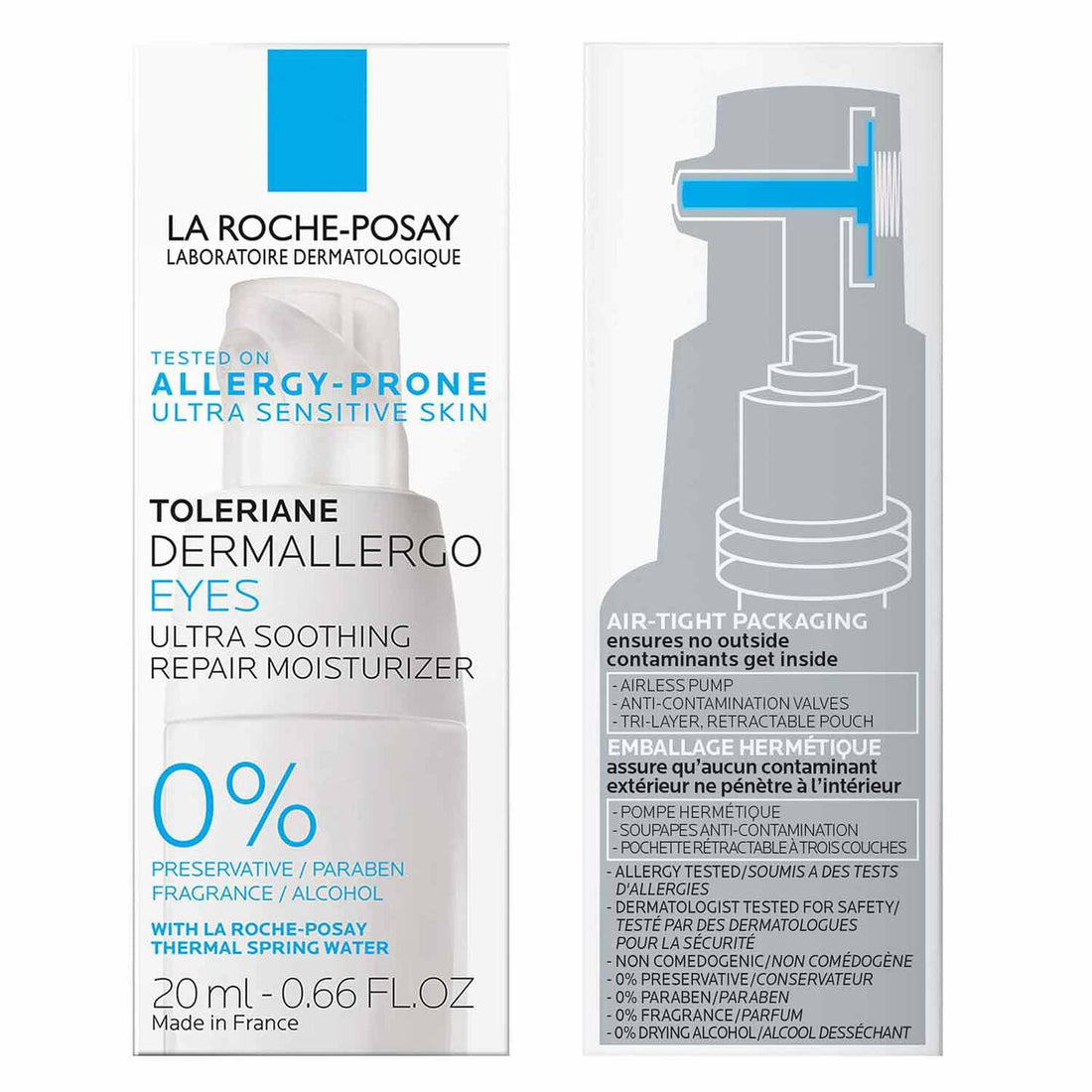 La Roche-Posay Eye Treatment 0.67 fl. oz. La Roche-Posay Toleriane Dermallergo Ultra Eyes - Skin Type Solutions