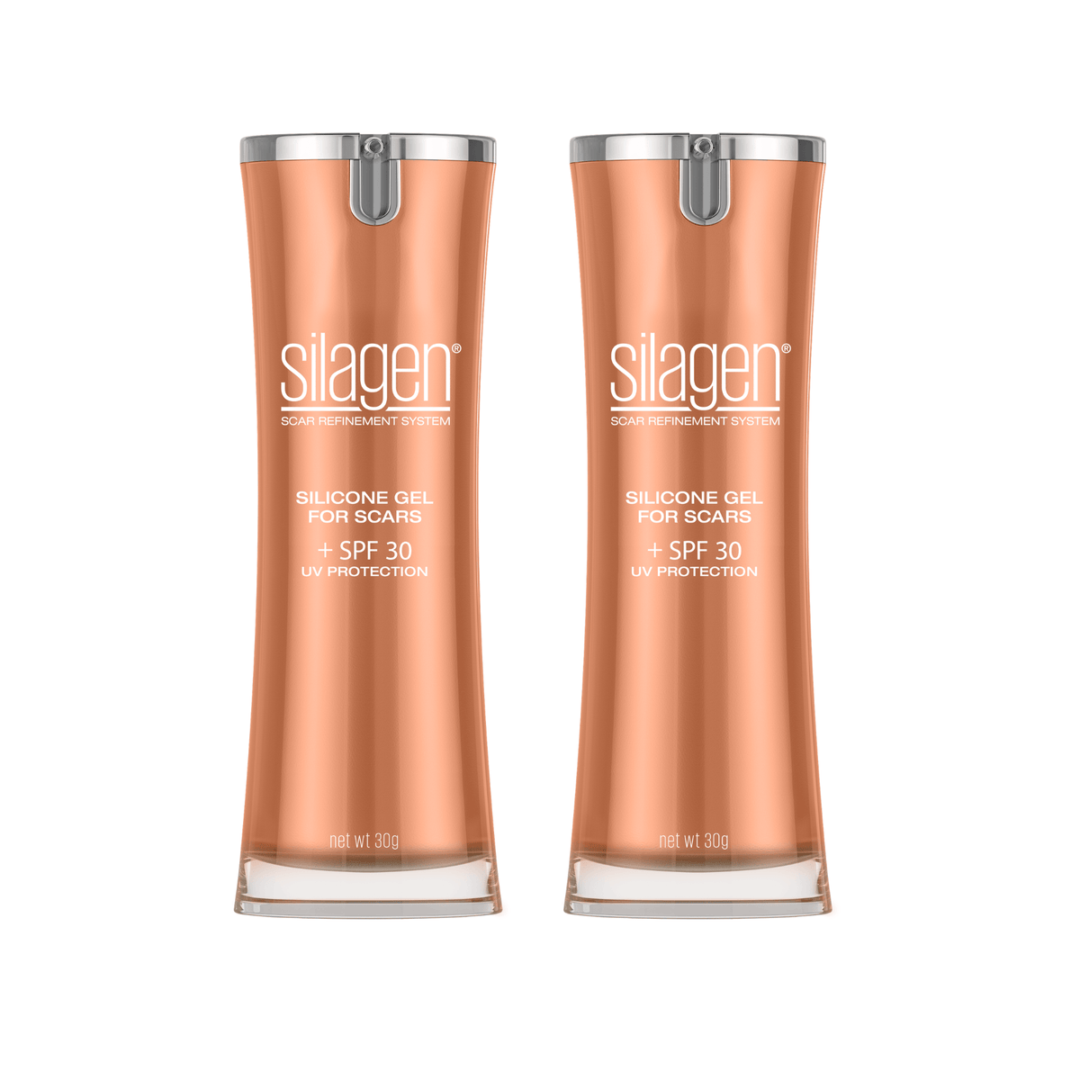 Silagen Treatments & Serums Twin Pack (30g x2) Silagen 100% Pure Silicone Gel + SPF 30 - Skin Type Solutions