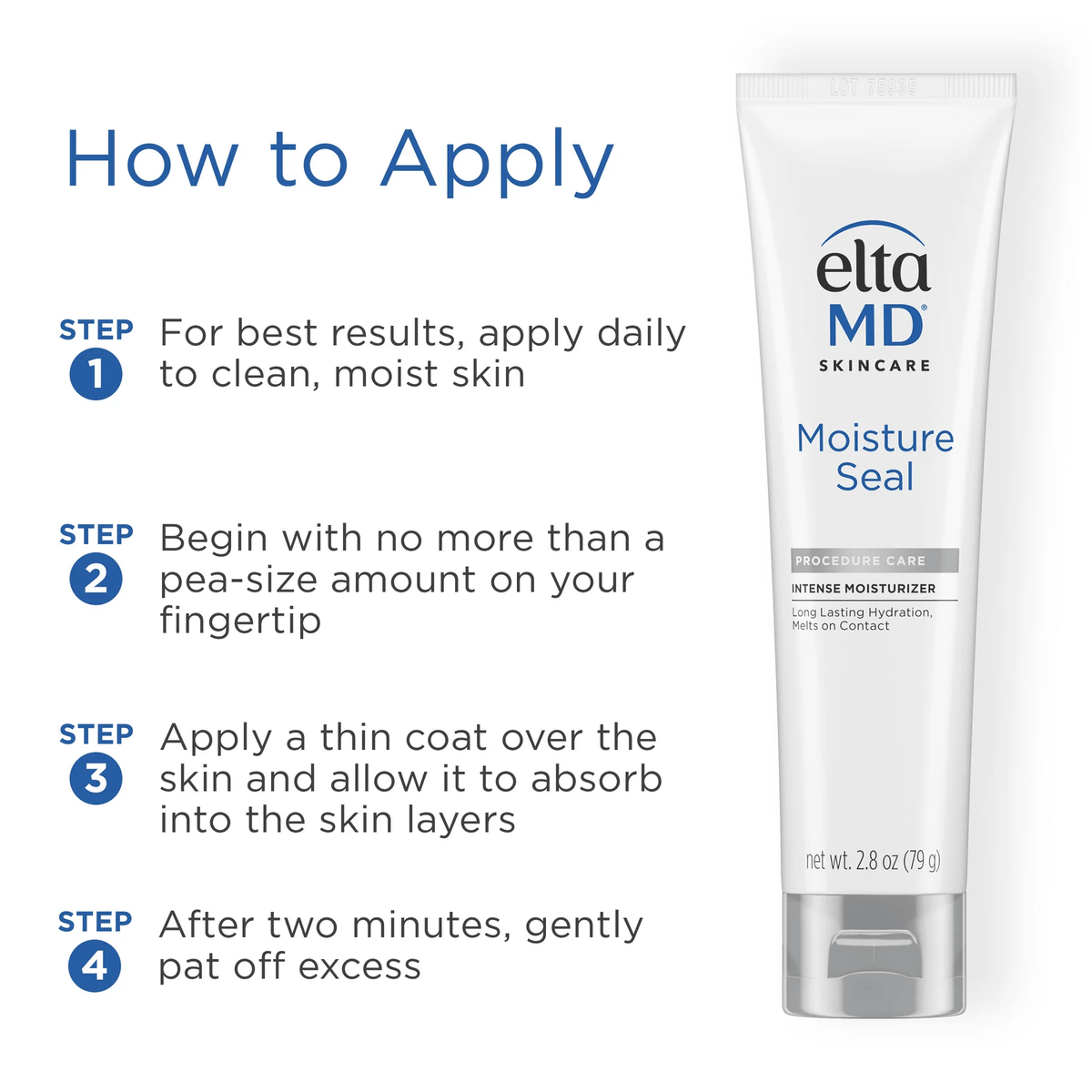 EltaMD Post Procedure Wound Healing 2.8 oz. EltaMD Moisture Seal Intense Moisturizer - Skin Type Solutions