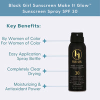 Black Girl Sunscreen Make It Glow™ Sunscreen Spray SPF 30