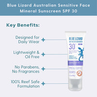 Blue Lizard Australian Sensitive Face Mineral Sunscreen SPF 30+