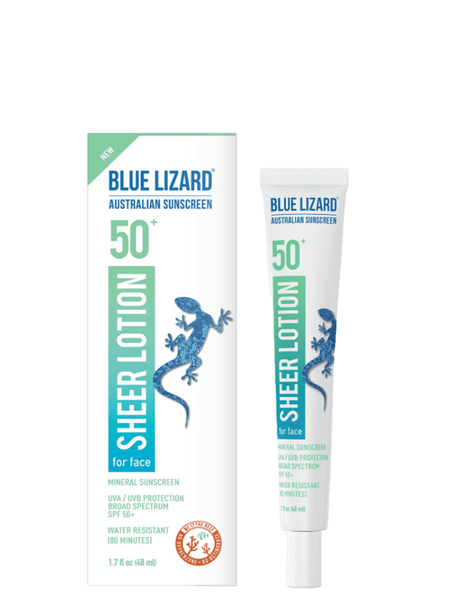 Blue Lizard Australian Sheer Mineral Sunscreen Lotion for Face SPF 50+ 1.7 fl. oz. Tube