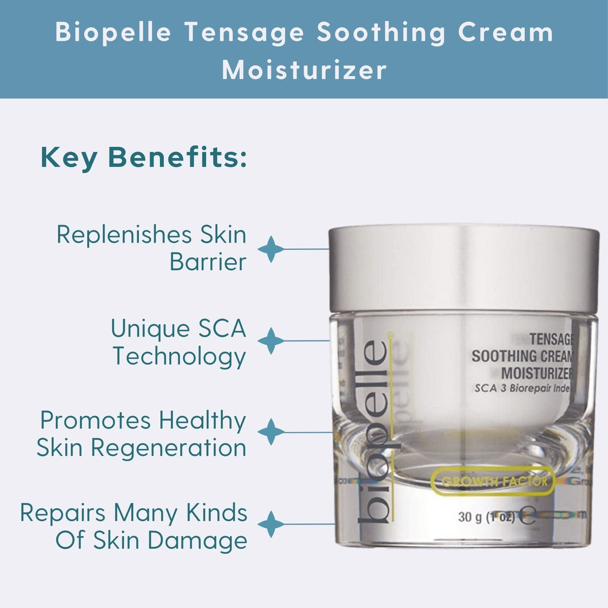 Biopelle Facial Moisturizer 1 fl. oz. Biopelle Tensage Soothing Cream Moisturizer - Skin Type Solutions