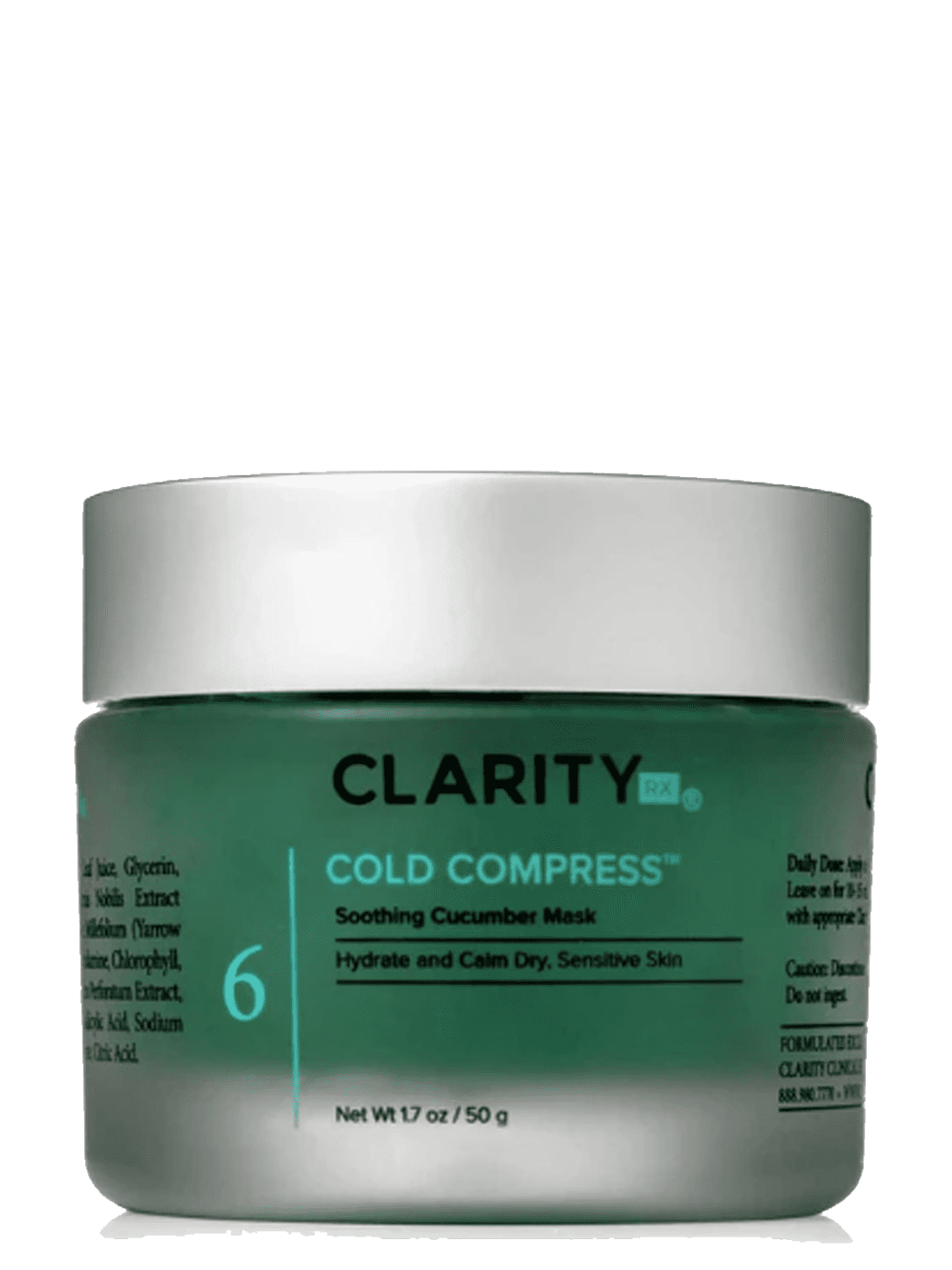 ClarityRx Facial Mask ClarityRx Cold Compress Soothing Cucumber Mask - Skin Type Solutions