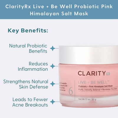 ClarityRx Live + Be Well Probiotic Pink Himalayan Salt Mask