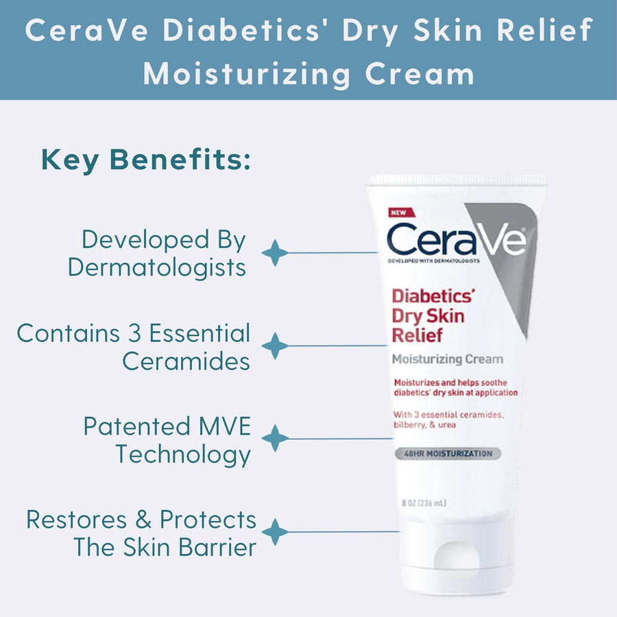 CeraVe Diabetics' Dry Skin Relief Moisturizing Cream