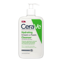 Cerave Facial Cleanser 16 oz. CeraVe Hydrating Cream to Foam Cleanser for Normal to Dry Skin - Skin Type Solutions