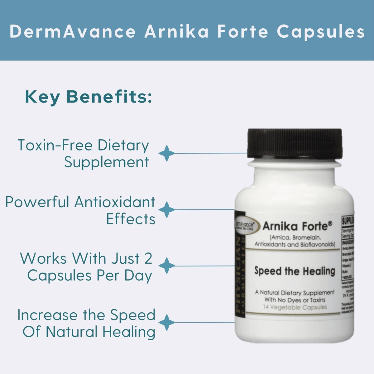 DermAvance Procedure Supplements DermAvance Arnika Forte Capsules - Skin Type Solutions