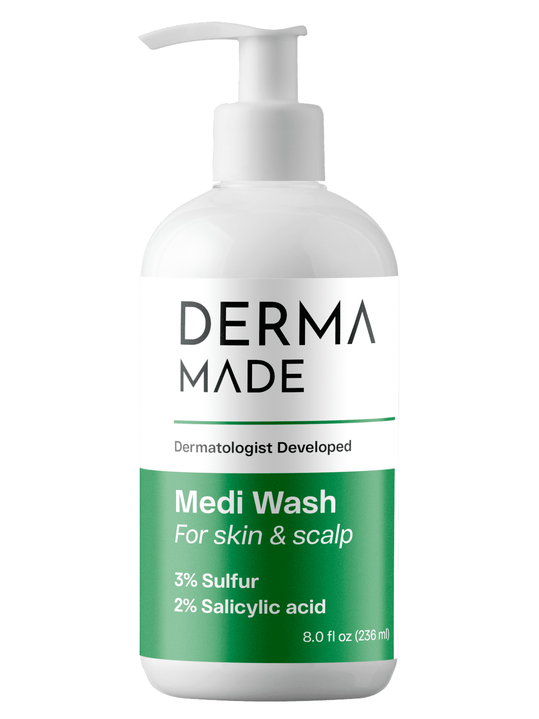 Derma Made Facial Cleanser 8 oz. Derma Made Medi Wash - Skin Type Solutions