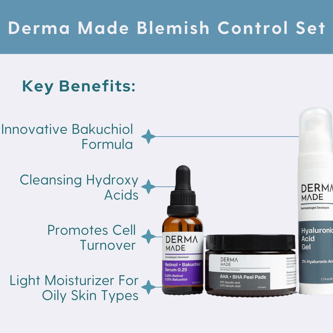 Derma Made Moisturizer Kits Derma Made Blemish Control Set - Skin Type Solutions