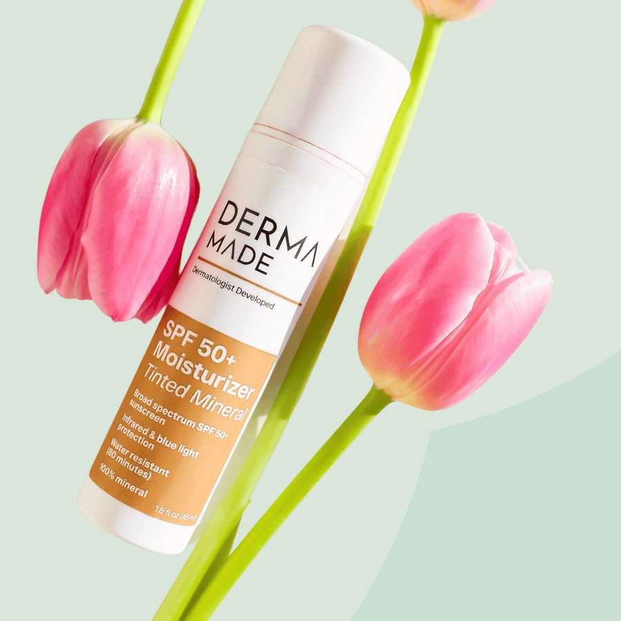Derma Made SPF 50 Tinted Moisturizer Derma Made 1.5 oz. Shop Skin Type Solutions with flowers