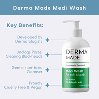 Derma made Medi wash Key benefits