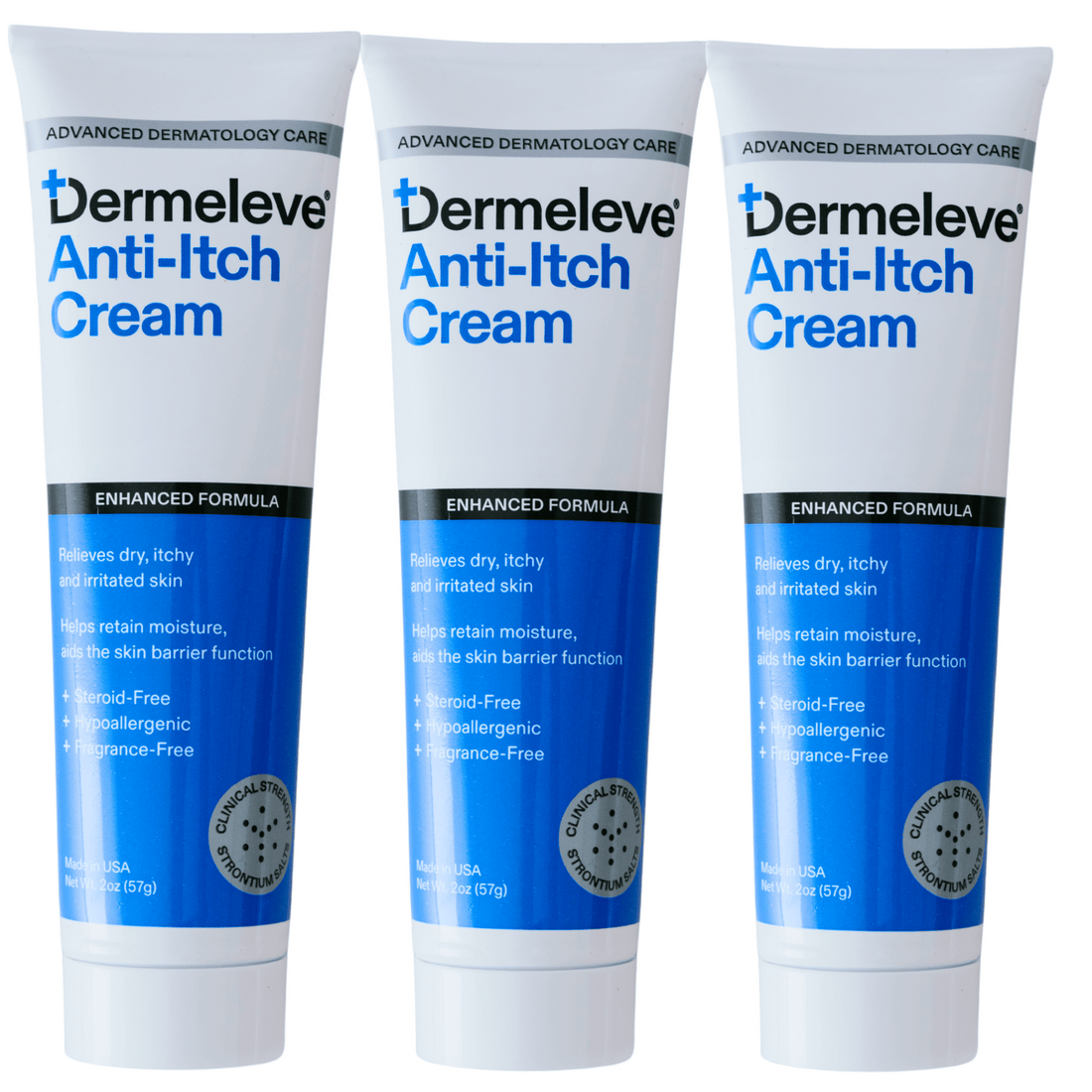 Dermeleve Body Moisturizer 2 oz. (3-Pack) Dermeleve Steroid Free Anti-Itch Soothing Cream 2 oz. - Skin Type Solutions
