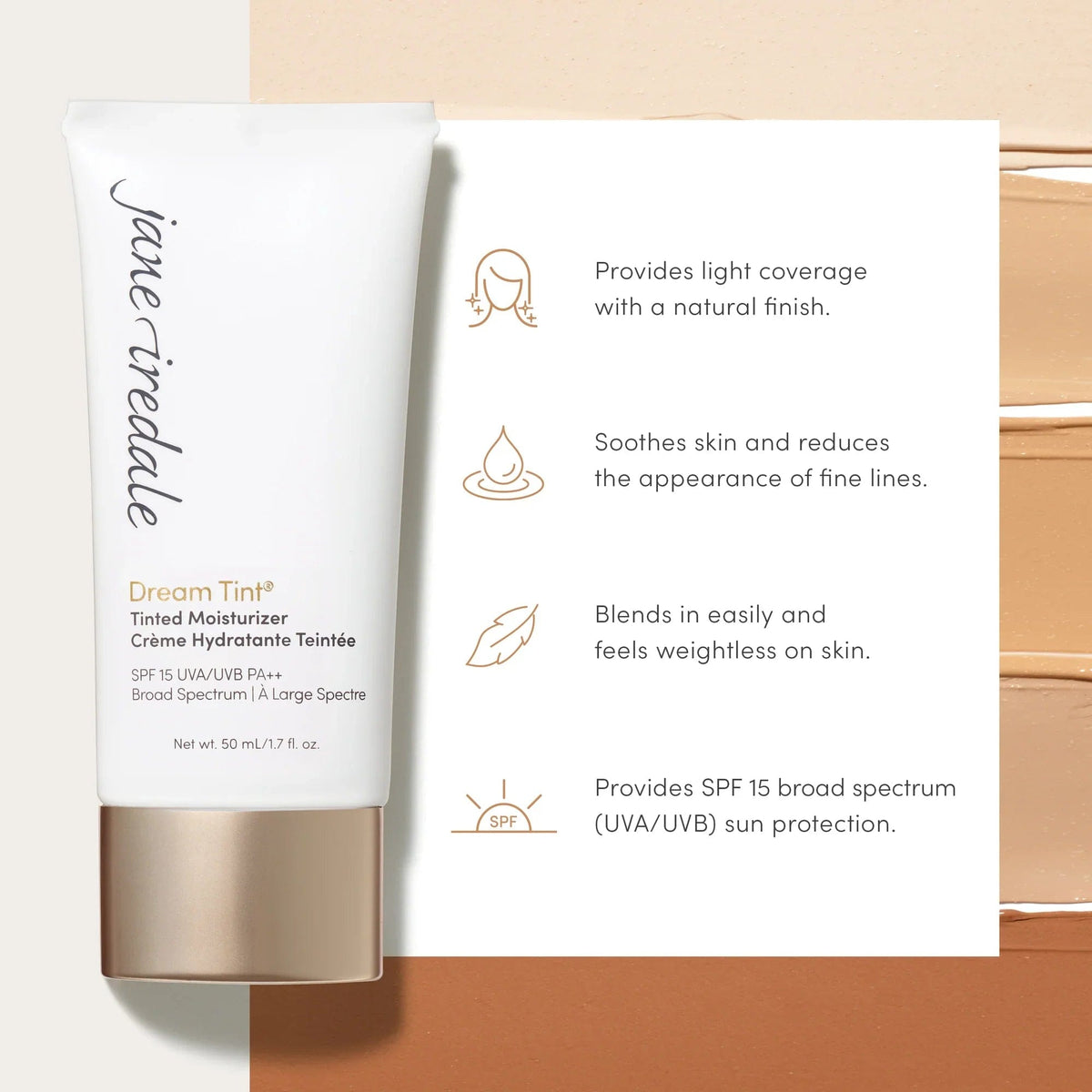 Jane Iredale SkinCare Jane Iredale Dream Tint Tinted Moisturizer SPF 15 - Skin Type Solutions