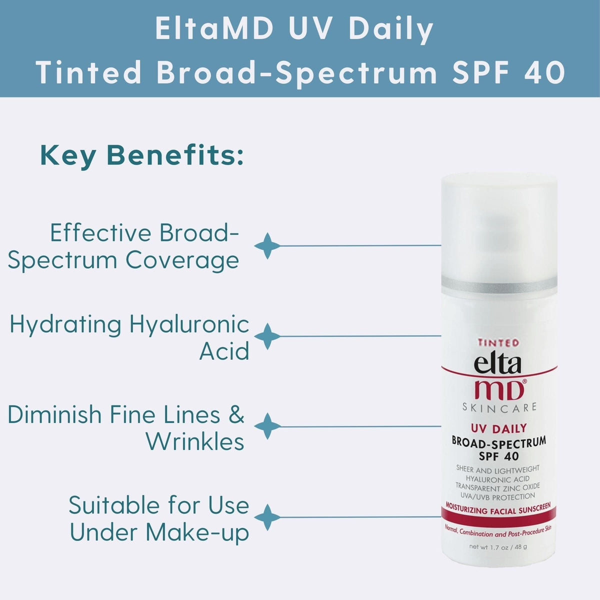 EltaMD Facial Sunscreen 1.7 fl. oz. EltaMD UV Daily Tinted Broad-Spectrum SPF 40 - Skin Type Solutions
