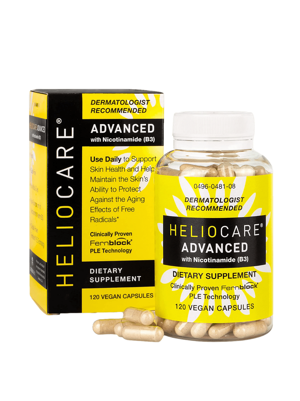 Heliocare Skin Supplements 120 Vegan Capsules Heliocare Advanced Antioxidant Supplement with Nicotinamide B3 - Skin Type Solutions