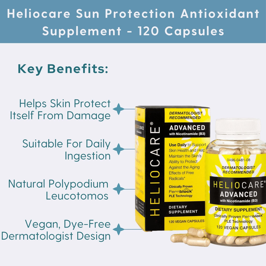 Heliocare Advanced Antioxidant Supplement with Nicotinamide B3 Skin Type Solutions Heliocare Advanced Antioxidant Supplement with Nicotinamide B3 Skin Type Solutions