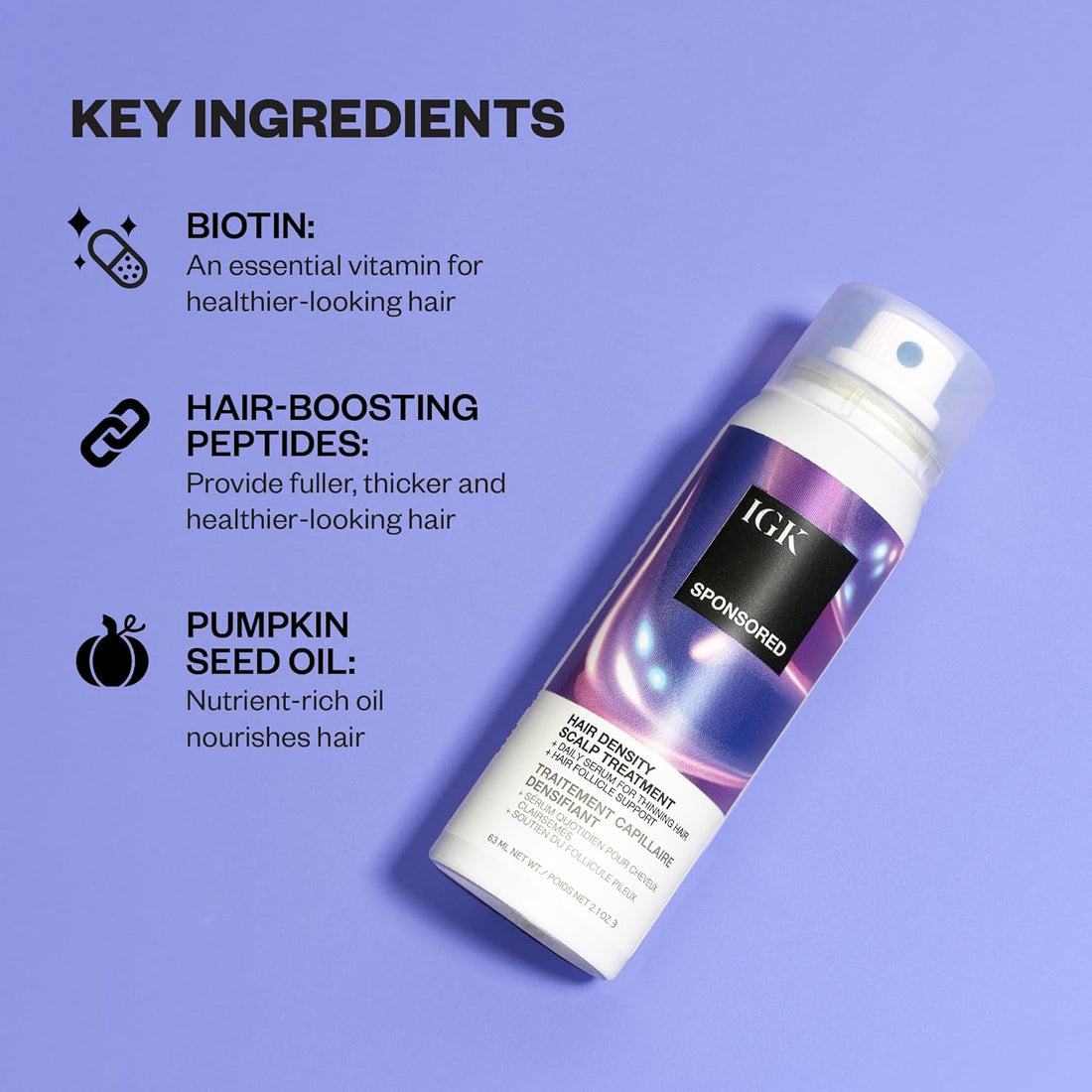 IGK Hair Loss Treatments IGK Sponsored Hair Density Scalp Treatment - Skin Type Solutions