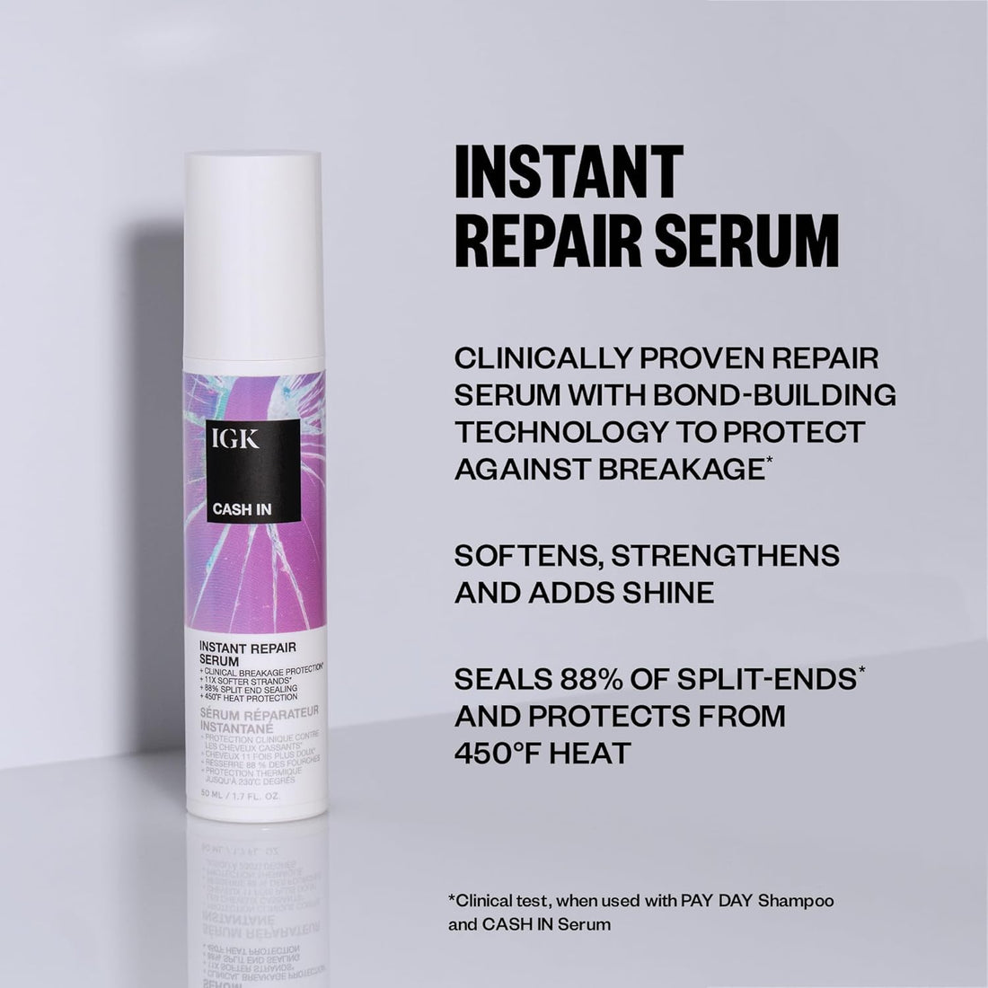 IGK Hair Loss Treatments IGK Cash In Instant Repair Serum - Skin Type Solutions