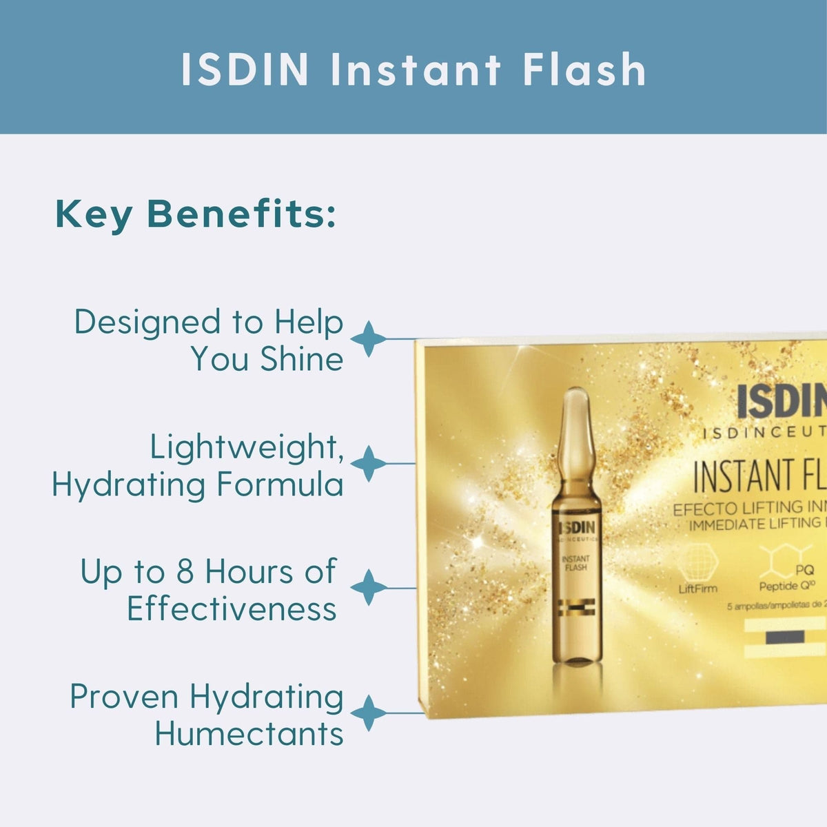 ISDIN Facial Treatment 5 Ampoules ISDIN Instant Flash - Skin Type Solutions