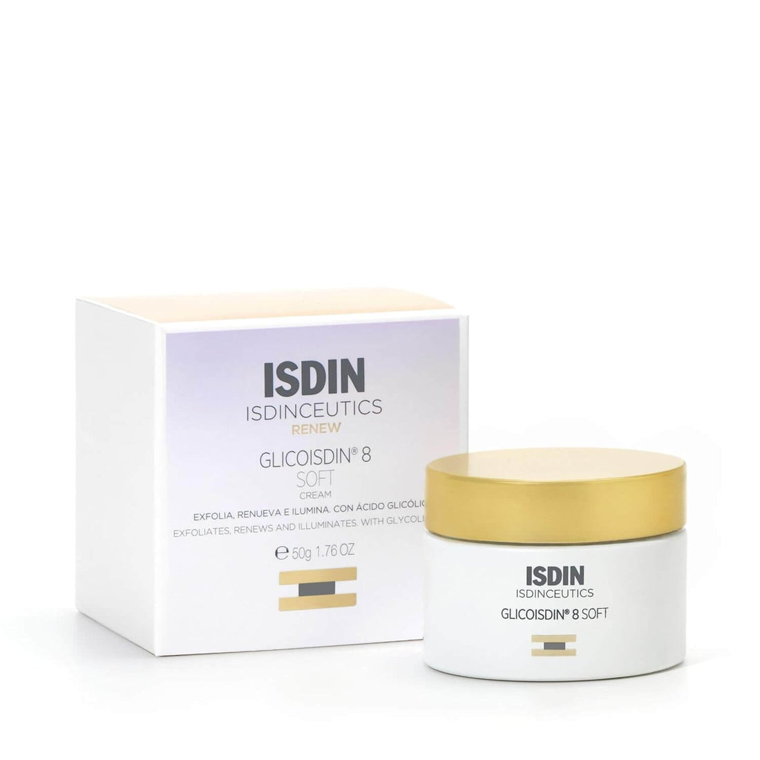 ISDIN Glicoisdin 8 SOFT Exfoliating Glycolic Acid Face Cream