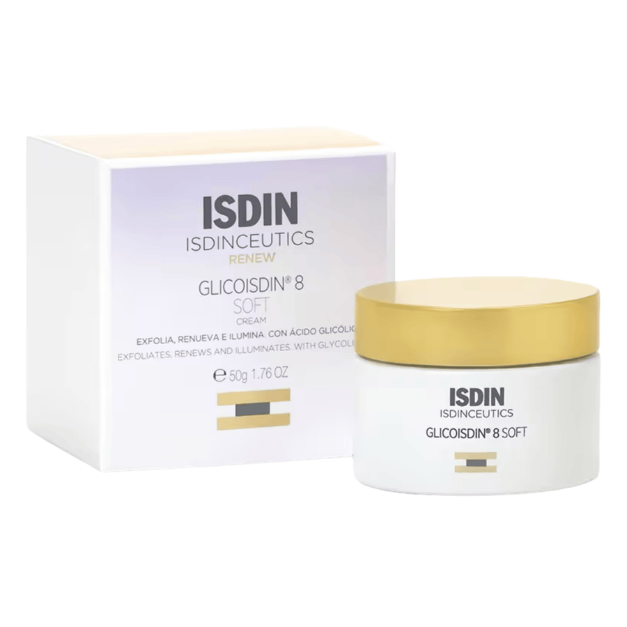 ISDIN Glicoisdin 8 SOFT Exfoliating Glycolic Acid Face Cream